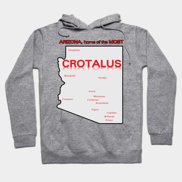 Crotalus (Rattlesnake) Map (State) Hoodie by TopsyTriceratops